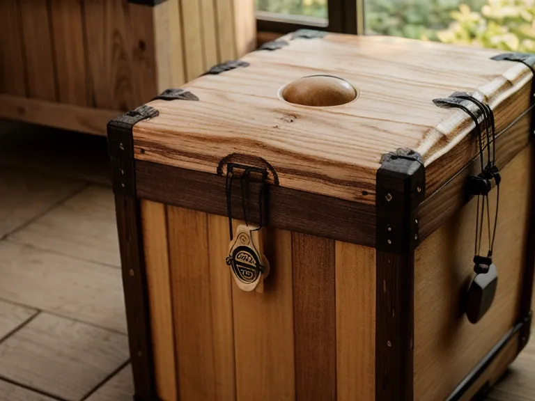 Nahaufnahme einer hölzernen Cajon-Trommel für Rhythmus-Übungen als Trompete-Anfängerin