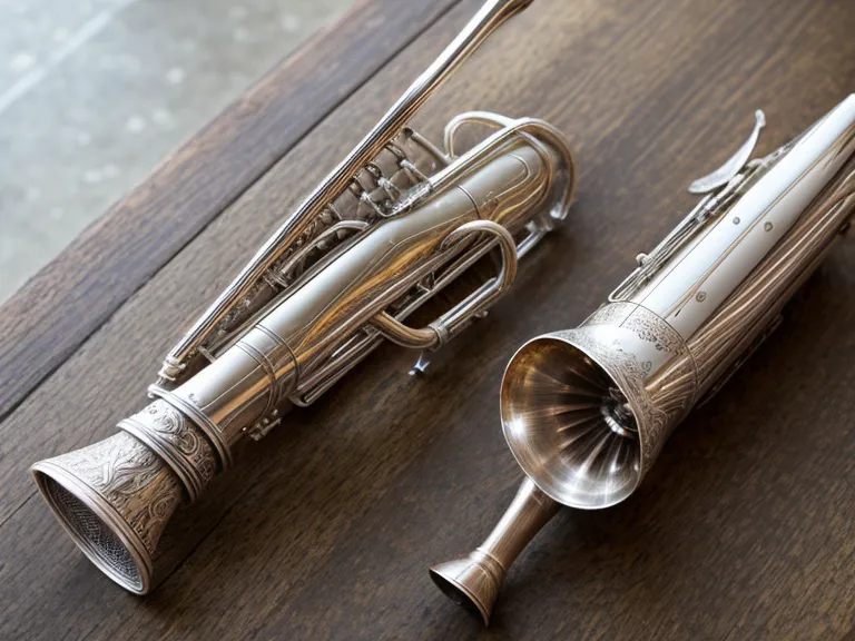 Nahaufnahme eines Trompetenmundstücks neben einem handgeschriebenen Tagebuch auf einem Holztisch – typische Übungsnotizen beim Trompete lernen im Online-Musikkurs.